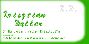 krisztian waller business card